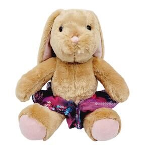 Build-A-Bear 15" Pawlette Bunny Rabbit Plush Pink Brown Stuffed Animal Skirt